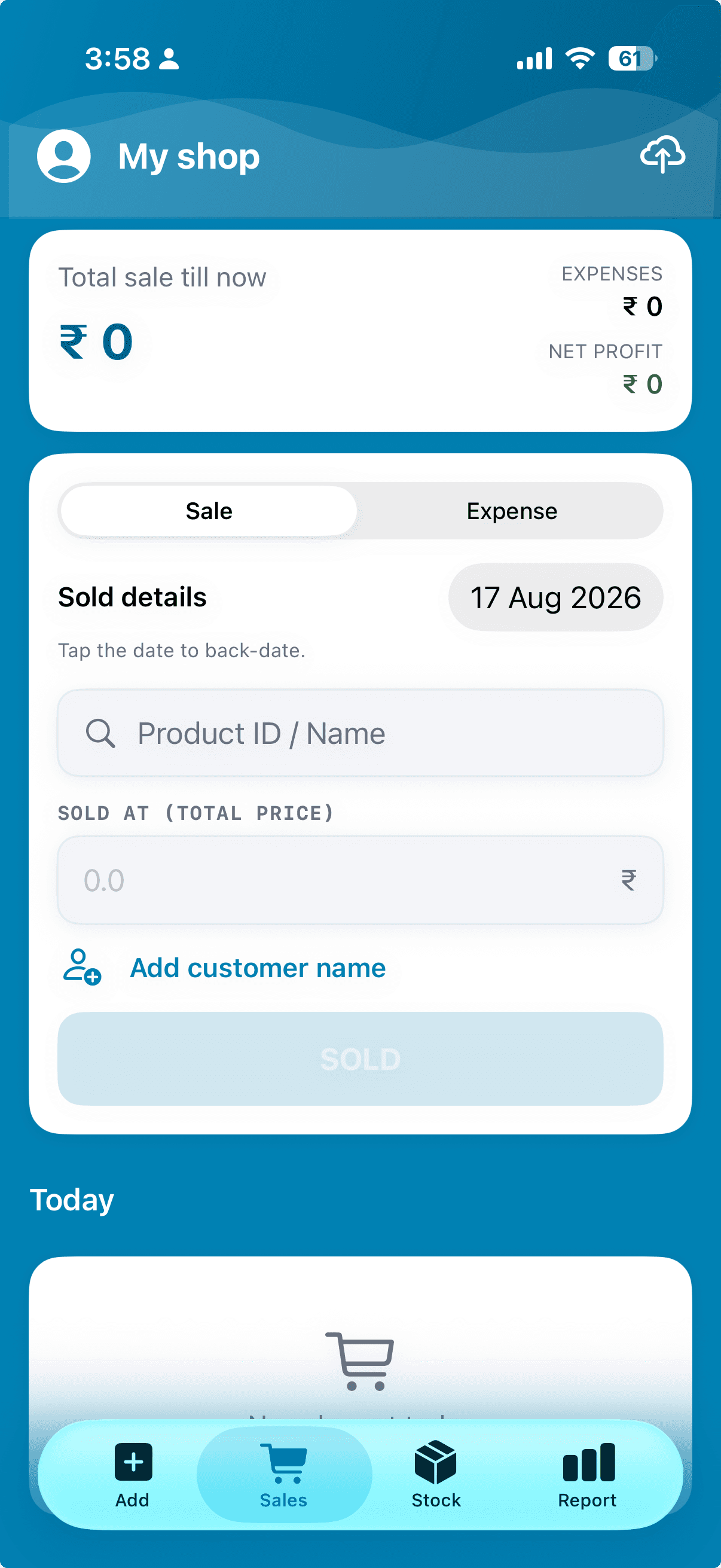 BusinessX dashboard